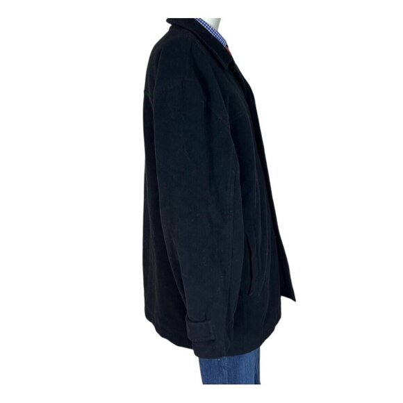 Mark New York Overcoat Gray Wool Blend Button Down Men's XL - Picture 3 of 8